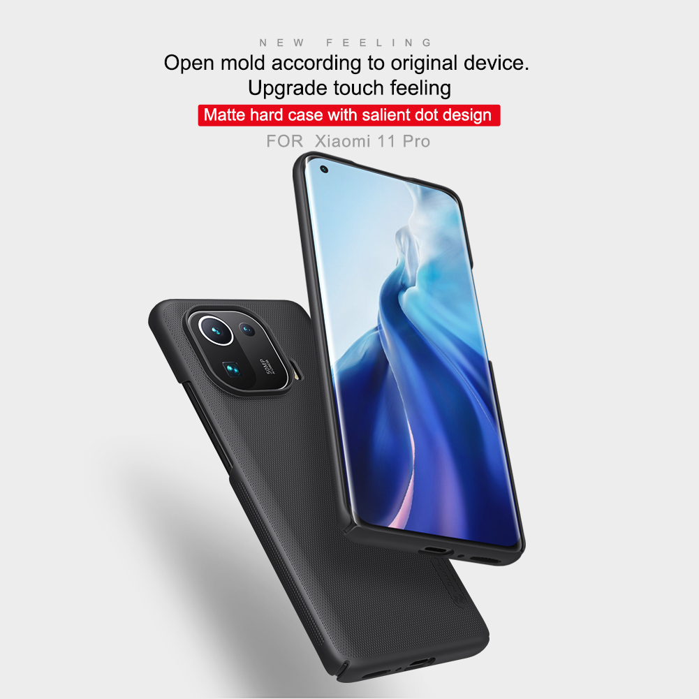 Ốp điện thoại Nillkin chất liệu PC cứng chống sốc mặt siêu nhám sang trọng cho Xiaomi Mi 11 Pro