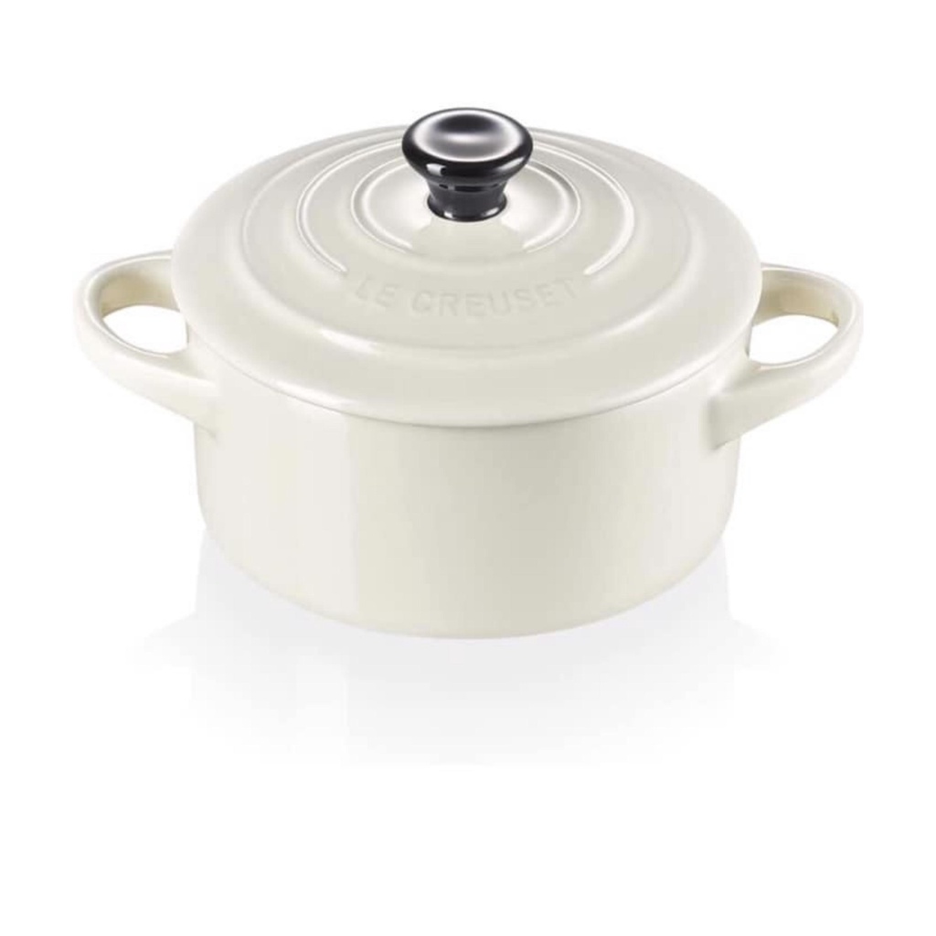 Nồi sứ cao cấp LECREUSET Mini 10cm Cocotte Redonda - Màu trắng sữa