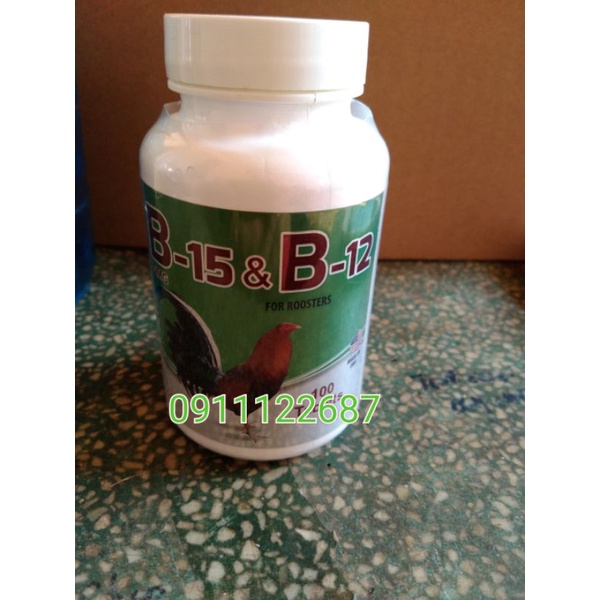 thuốc nuôi gà đá B15 B12 của mỹ(hộp 100v)