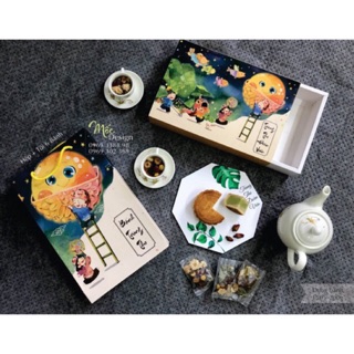 Hộp đựng bánh Trung Thu 6 bánh 125 - 200gr