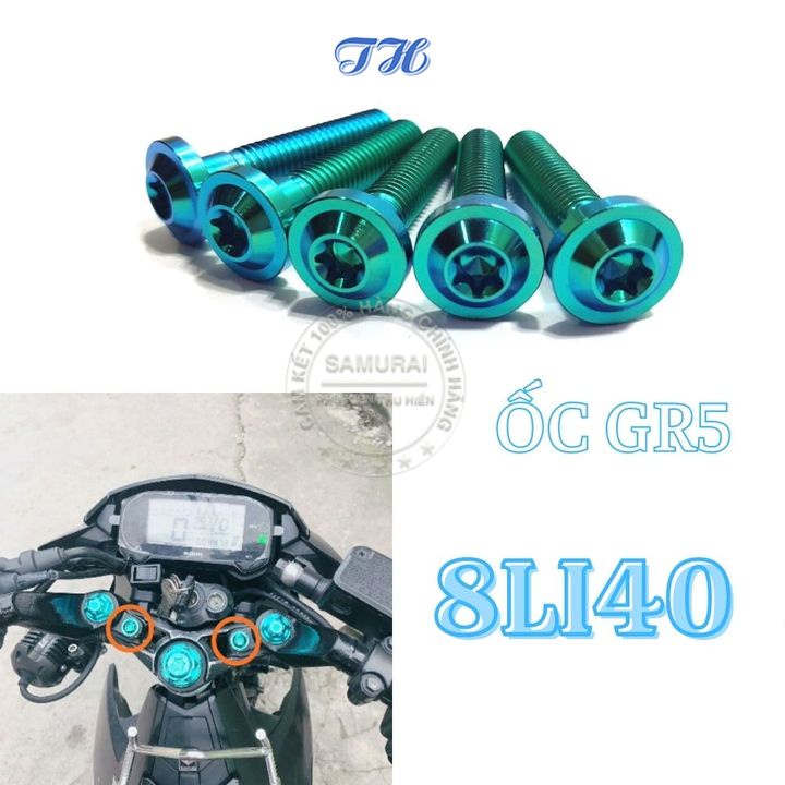 Ốc gr5 8li40 đầu dù gắn các vị trí tương thích trên xe máy ( giá 1 con )