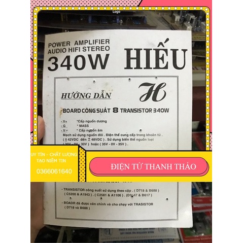 Bo công suất 340w 8 sò