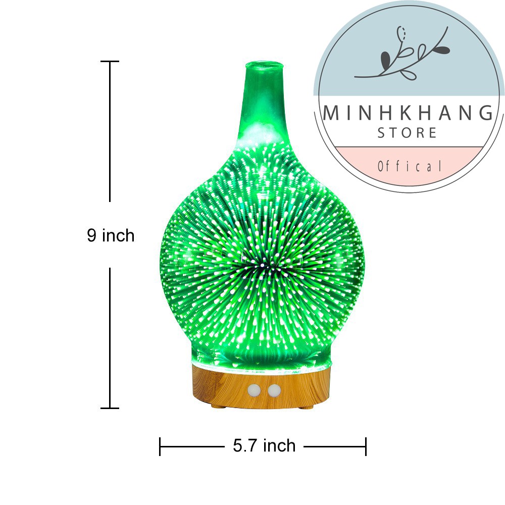 Máy Xông Tinh Dầu, Khuếch Tán Tinh Dầu, Phun Sương Lọ Hoa 3D.