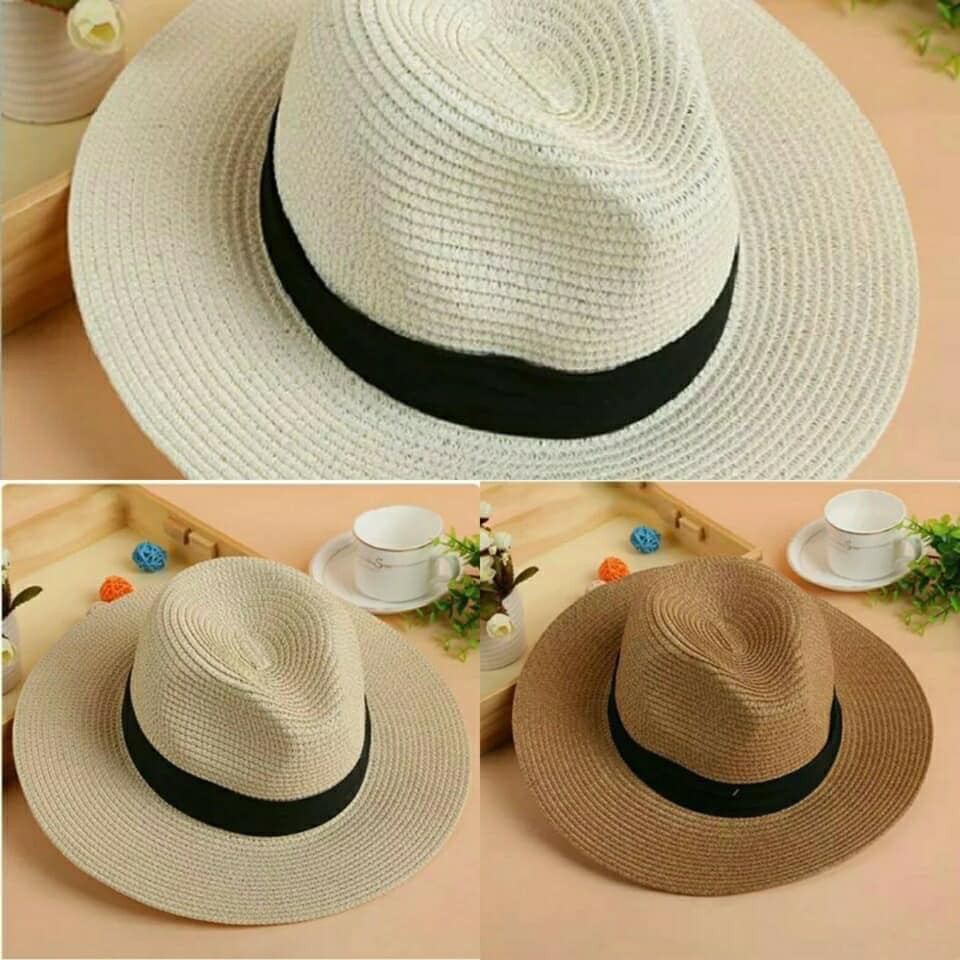 [NEW] Mũ cói PANAMA korea đai trắng đen (Sẵn + ảnh thật shop chụp) Zuca Shop