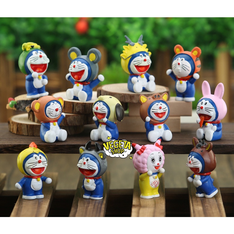 Mô hình Doraemon Doremon - Mẫu 12 con giáp Doraemon Doremon - 12 con giáp - Cao 5cm