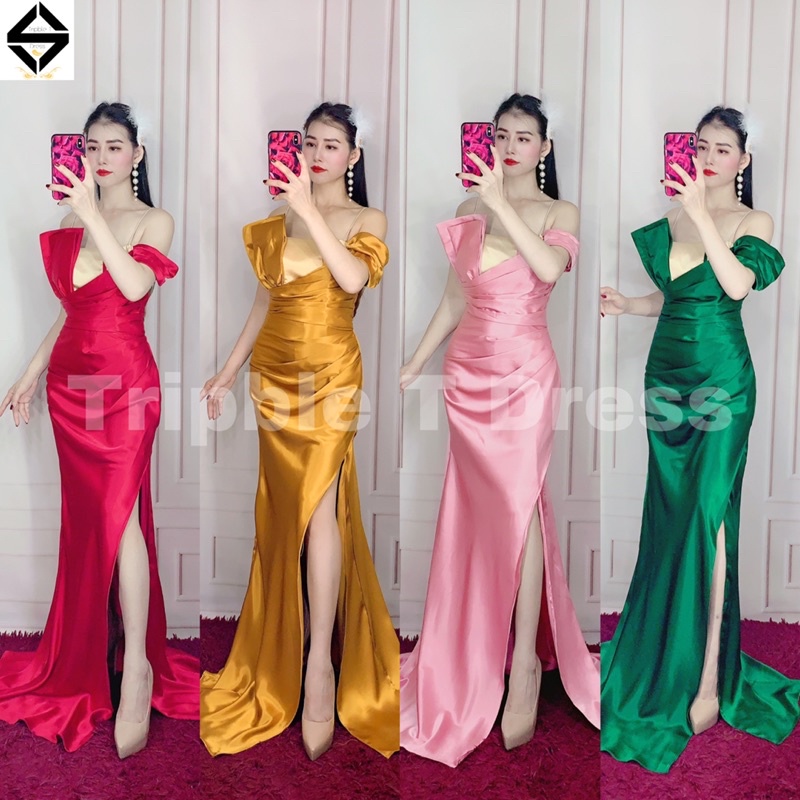 Đầm maxi body dự tiệc cách điệu TRIPBLE T DRESS - size S/M/L -MS390V