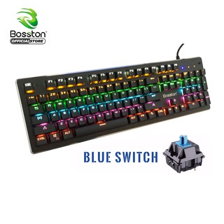 Bàn phím cơ chuyên game cao cấp Bosston MK916 - tùy chỉnh 9 kiểu đèn led