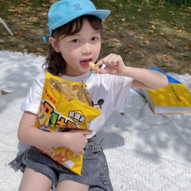 Áo Thun Ngắn Tay In Hoạt Hình Dễ Thương Phong Cách Thể Thao Hàn Quốc Cho Nữ