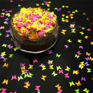 SEQUIN HÌNH BƯỚM MÀU NEON TRANG TRÍ MÓNG