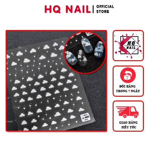 Stick nail , sticker dán móng hình đám mây cực đẹp
