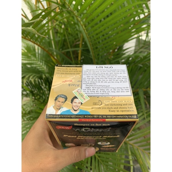 [ Hàng Xịn Không Khô Tóc ] Combo 10 Gói Gội Đen Tóc YuCaiTang, Gội Đen Phủ Bạc 10 Gói Tiện Lợi