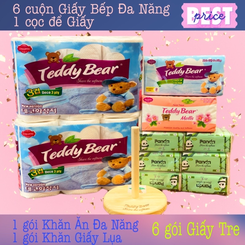 Combo Giấy Gấu - Giấy TEDDY BEAR Panda