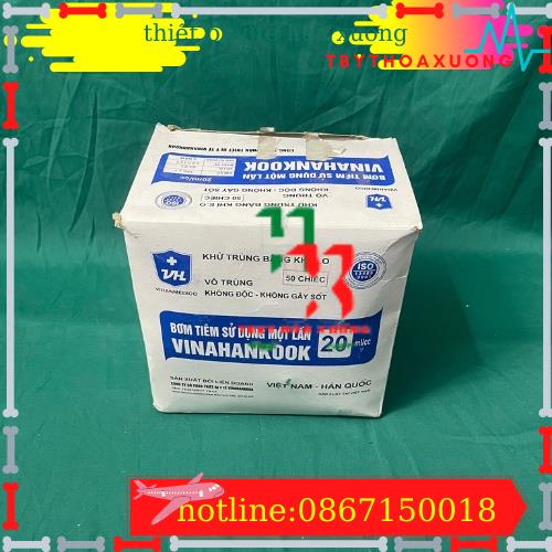 [Bán lẻ 10 chiếc] Bơm tiêm 1 lần Vinahankook 20 ml
