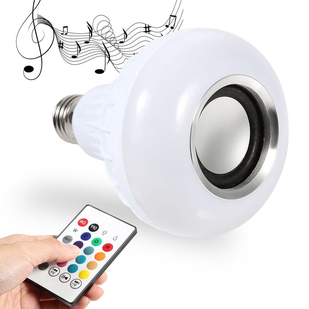 Đèn Ngủ RGB E27 Có Tích Hợp Loa Bluetooth Không Dây