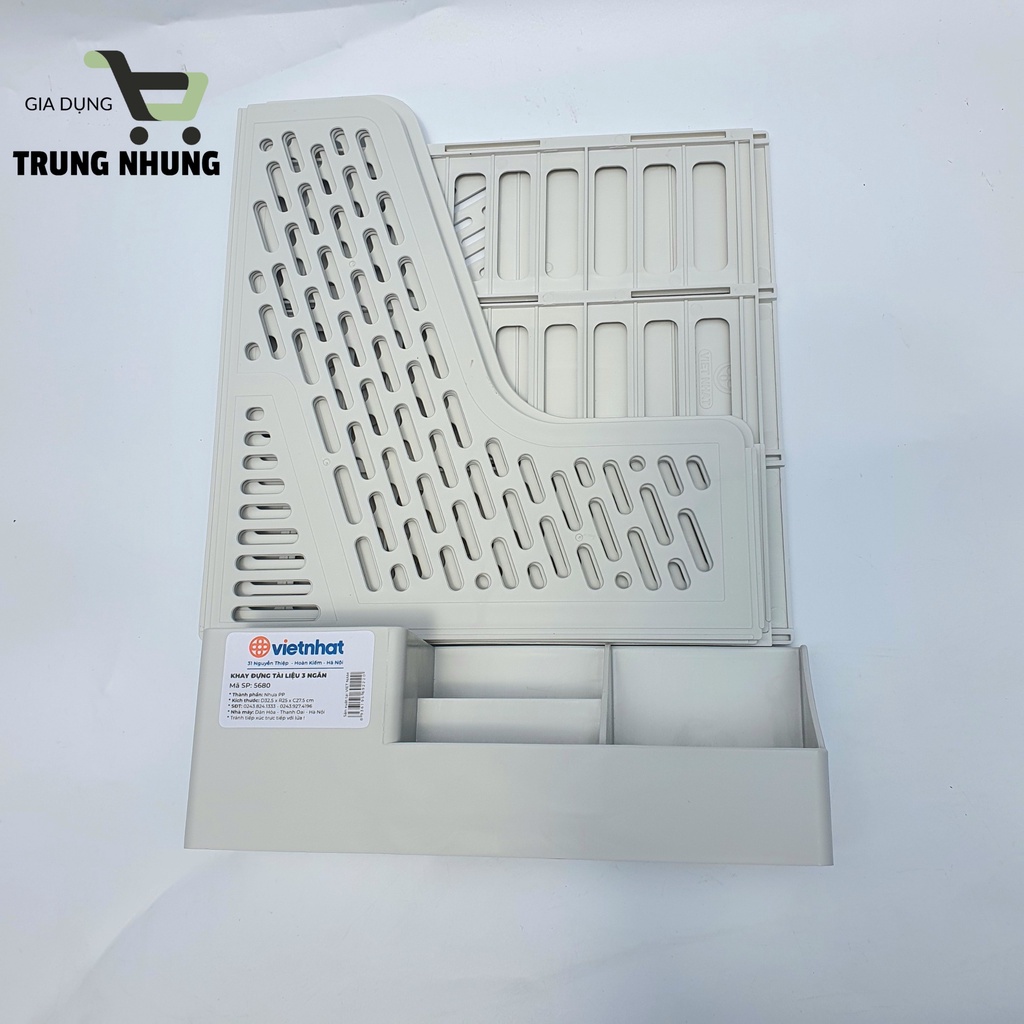 Khay đựng tài liệu, kệ tài liệu để bàn 3 ngăn
