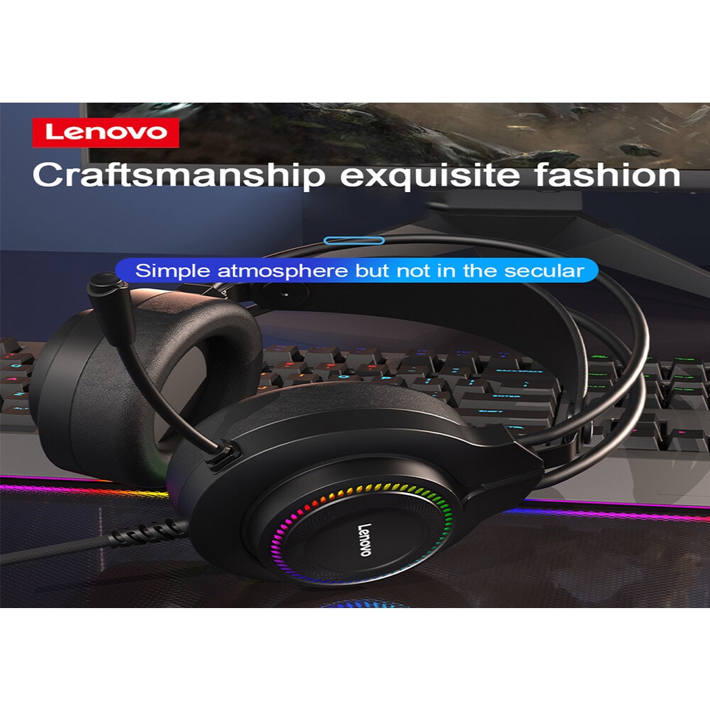 Tai nghe choàng đầu G20 1zắc 3.5mm+USB đen LED LENOVO