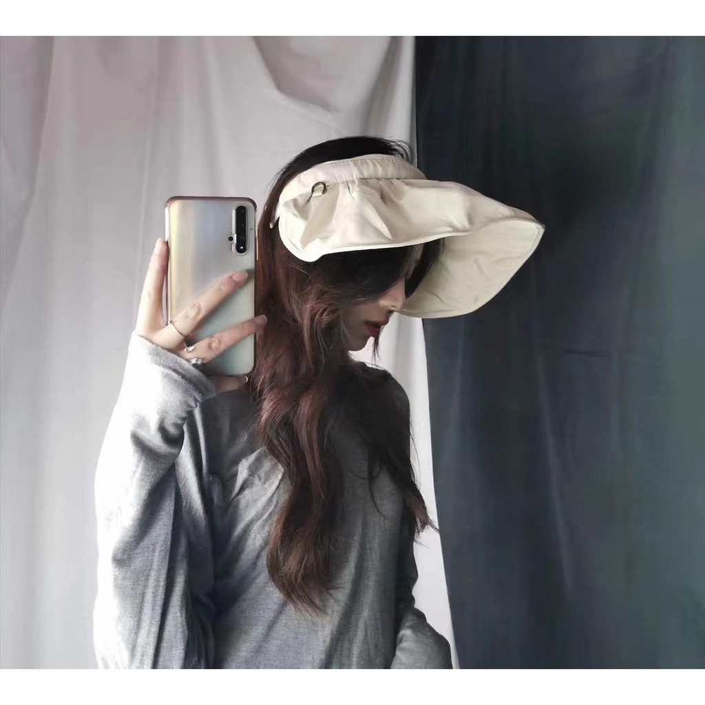 Mũ Chống Nắng Nón Chống Nắng Nửa Đầu Hình Vỏ Sò đa năng 2 in 1 kết hợp gấp gọn làm băng đô thời trang thời