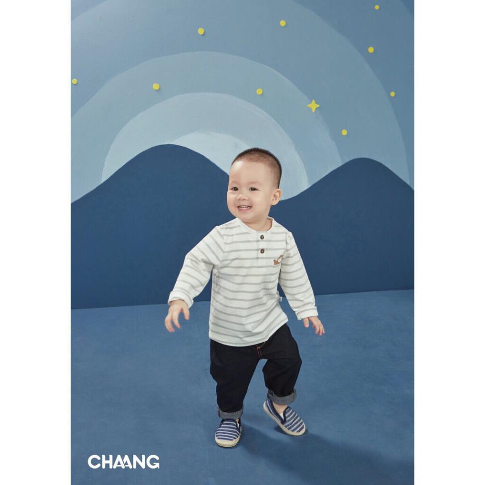 XẢ KHO  Áo dài tay bé trai cổ đứng SIZE TO 1-6Y CHAANG chất cực đẹp (Thu Đông 2019)