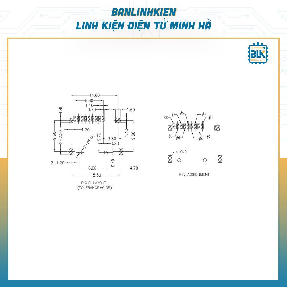 Socket Thẻ Nhớ MicroSD TF V3