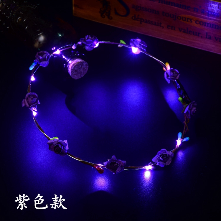 Vòng hoa có đèn LED nhiều màu thiết kế độc đáo dành cho nữ