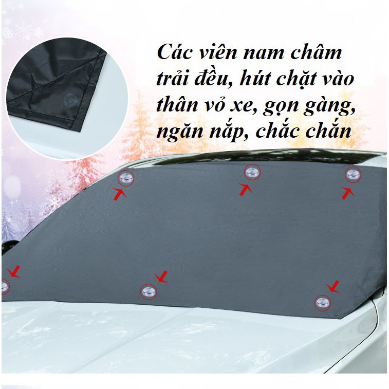 Tấm vải bạt chắn kính lái ô tô cách nhiệt cao cấp 2 mặt