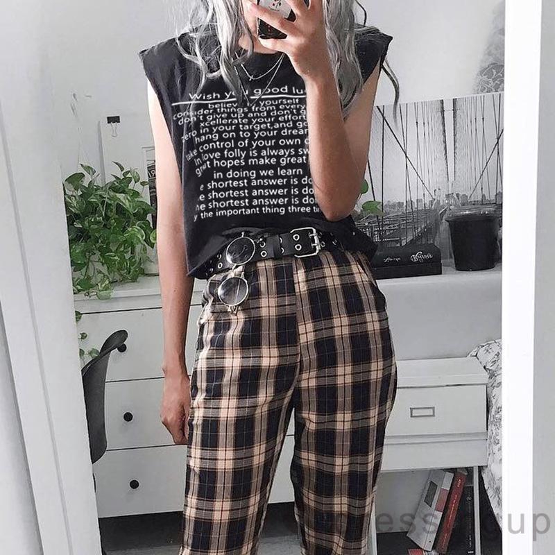 DRESSINGUP-Dây thắt lưng với hàng lỗ nút cài đôi phong cách punk rock cá tính thời trang