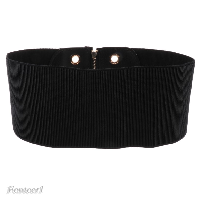 Dây lưng bản rộng có lỗ thoáng khí đàn hồi thiết kế thanh lịch cho nữ