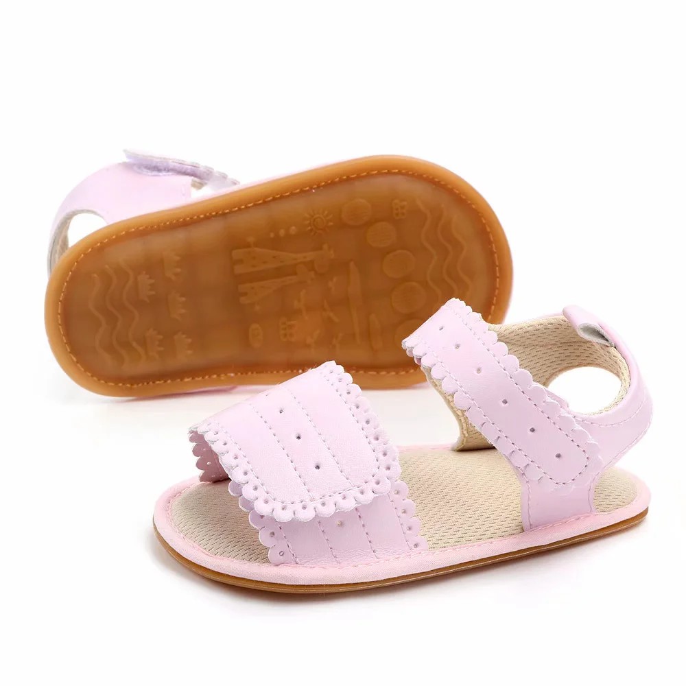 Giày Sandal Da Pu Đế Mềm Chống Trượt Cho Bé Gái