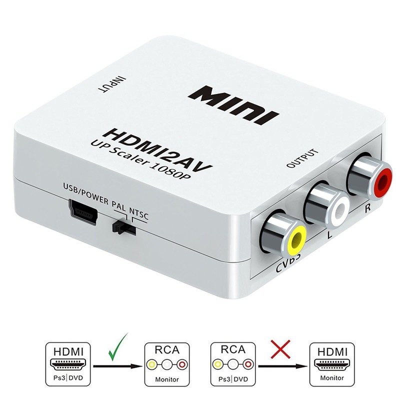 Bộ Chuyển Đổi Hdmi Sang Rca 1080p Hdmi 3rca Cvbs Chuyên Dụng