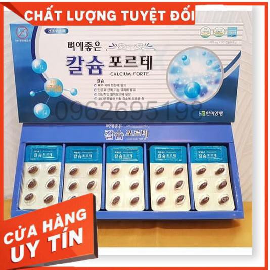 Viên uống bổ sung canxi HANMI Hàn Quốc hộp màu xanh 120 viên - 400mg (Calcium Forte)