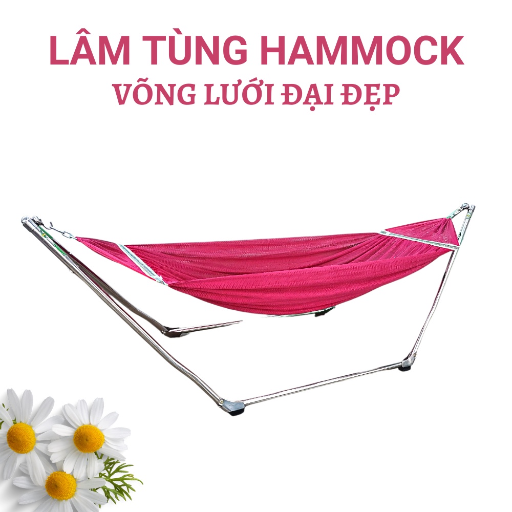 [ CAO CẤP] Võng lưới cán thép 60cm, Khổ lưới võng cực lớn, an toàn cho trẻ nhỏ, khoen to dày(Không bao gồm khung võng)