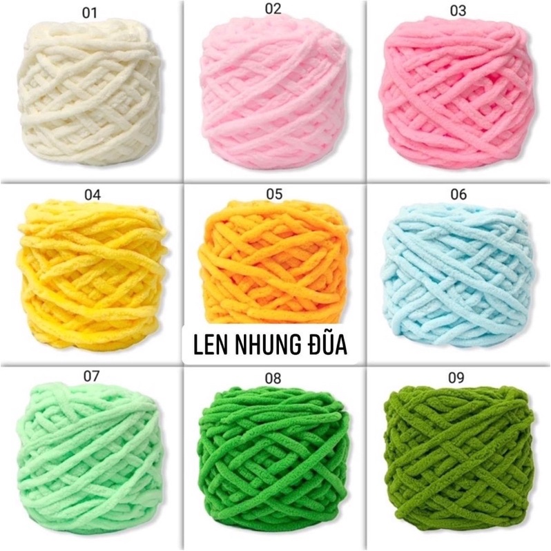 Len Nhung Đũa  - Len cuộn đan móc - phụ kiện thủ công handmade