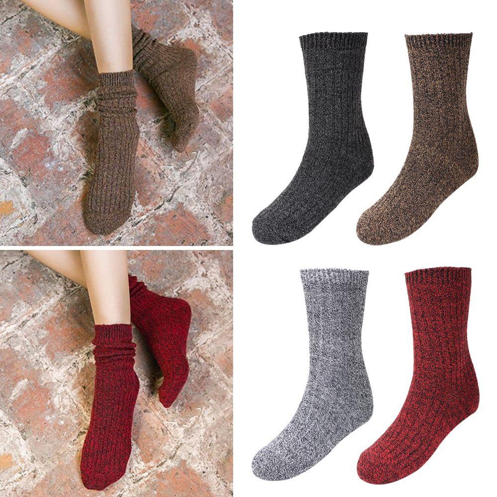 ROWANS Vớ Cotton Dày Cổ Vừa Không Đường May Thời Trang Cho Nam Và Nữ