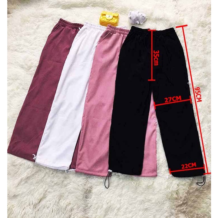 quần ống rộng nhung tăm cạp chun loại 1 Bỏ Sỉ