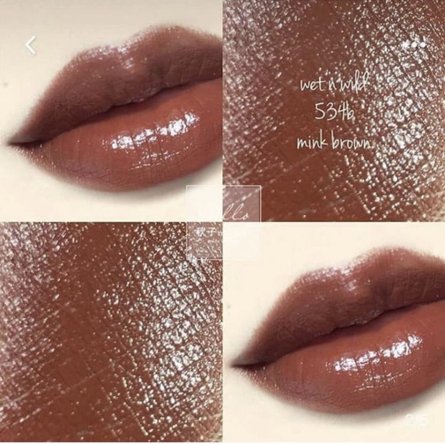 Son Wet n Wild Silk Finish Lipstick màu Mink Brown (đỏ nâu)