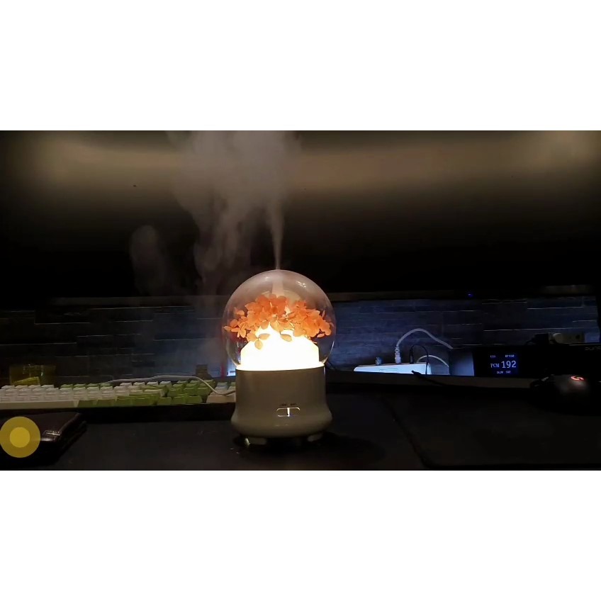 Máy Xông Tinh Dầu Cao Cấp Tốt Phong Thủy - Công nghệ Phun Sương Siêu Âm, Ánh Đèn LED 7 Màu Cực Đẹp