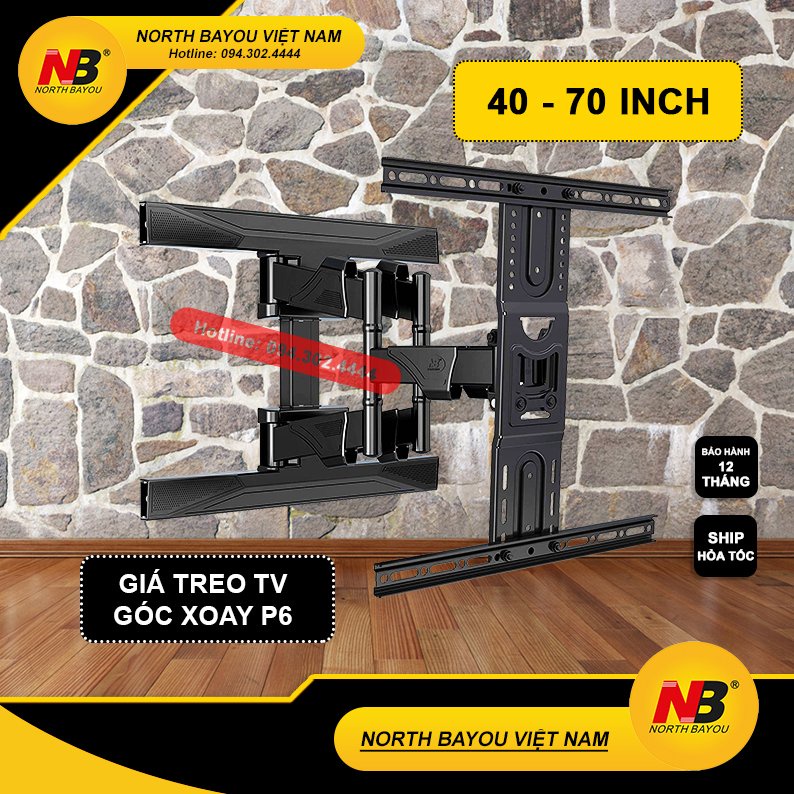 Chính hãng Giá Treo Ti vi góc Xoay 2 thanh NBP6