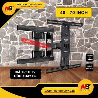 NORTH BAYOU P6 Chính hãng Giá Treo Ti vi góc Xoay 2 thanh NBP6 (45-75 inch)