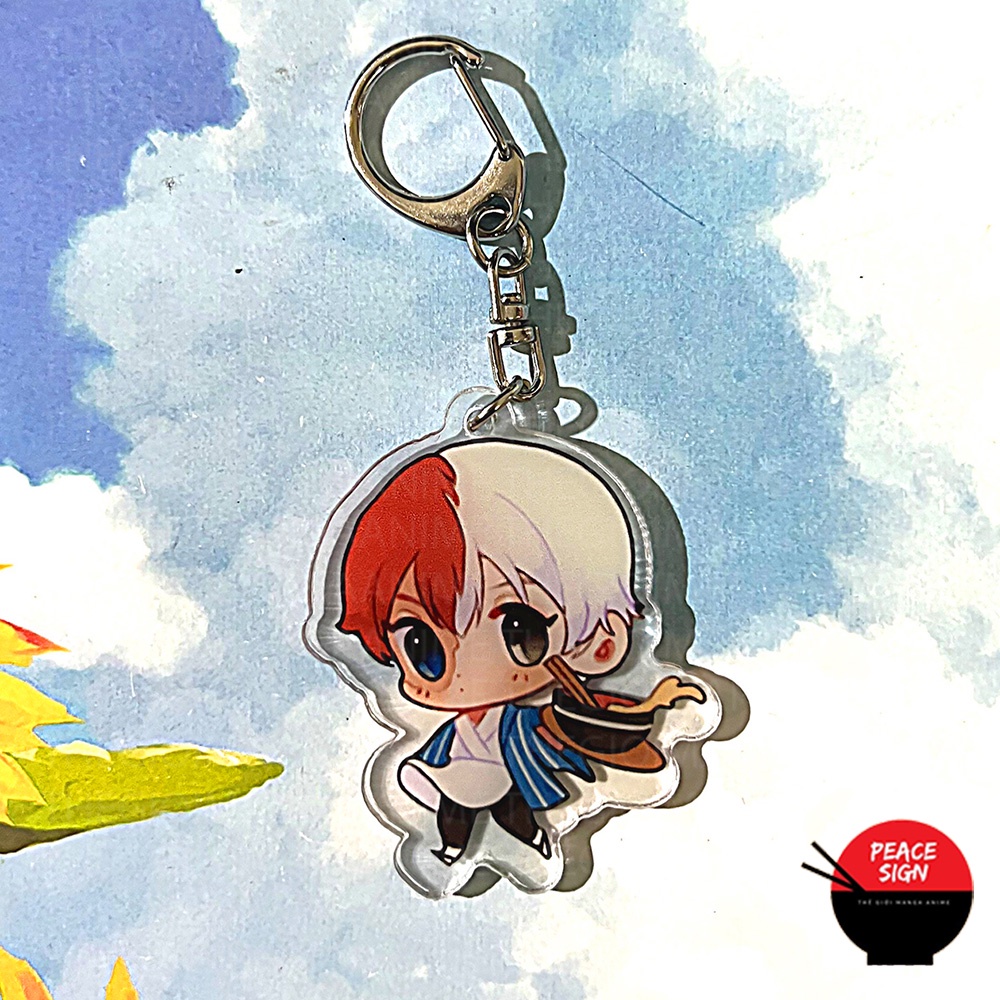 Móc khóa BOKU NO HERO ACADEMIA HỌC VIỆN ANH HÙNG ver ĐỒ ĂN anime chibi mica trong acrylic