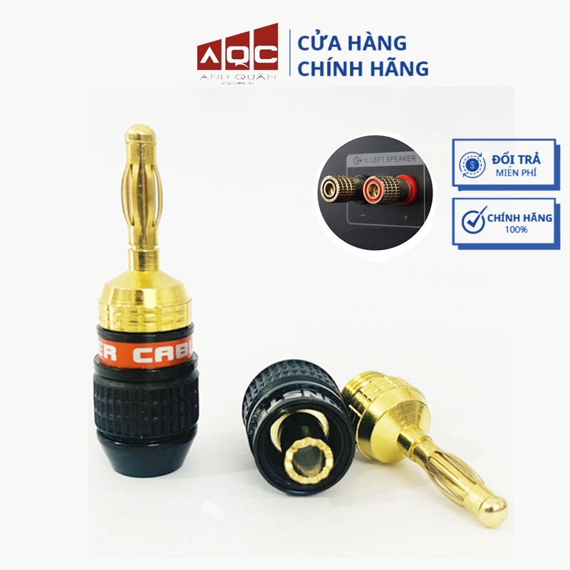 Đầu Rắc Loa Bắp Chuối Hàn Đầu Đồng Pha Hãng MONSTER CABLE Chính Hãng