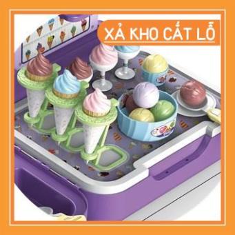 [FREESHIP] Đồ chơi vali bán kem 62 chi tiết , xếp được thành bàn kem cho bé