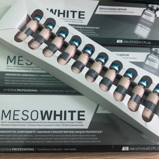 Cấy phấn mesowite giúp da trắng đẹp mịn và đều màu