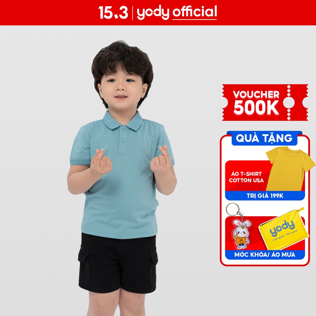 Áo polo trẻ em YODY chất liệu coolmax siêu mát - APK5019