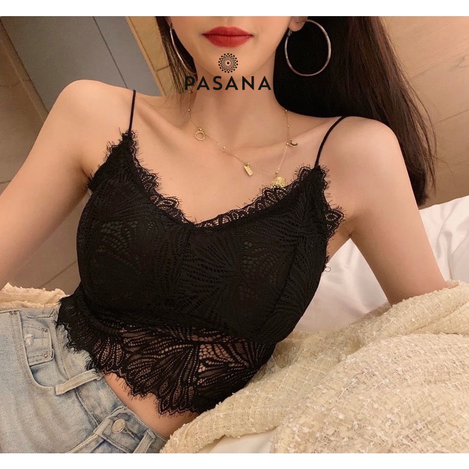 [Xả - dọn kho] Áo lót nữ ren ngực áo bra dáng dài bralete siêu xinh Pasana0087