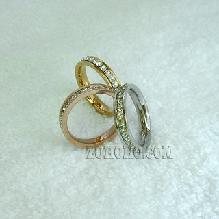 Nhẫn đính đá nguyên vòng NF652