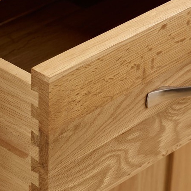 Tủ trưng bày 2 cánh kính Bevel gỗ sồi IBIE