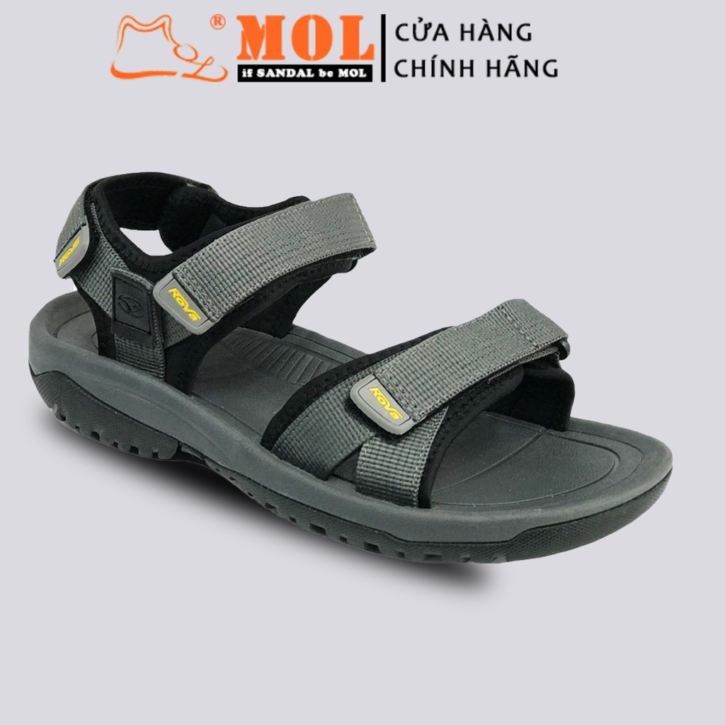 Giày sandal nam quai ngang có quai hậu cố định mang đi học đi biển du lịch hiệu Rova RV679G