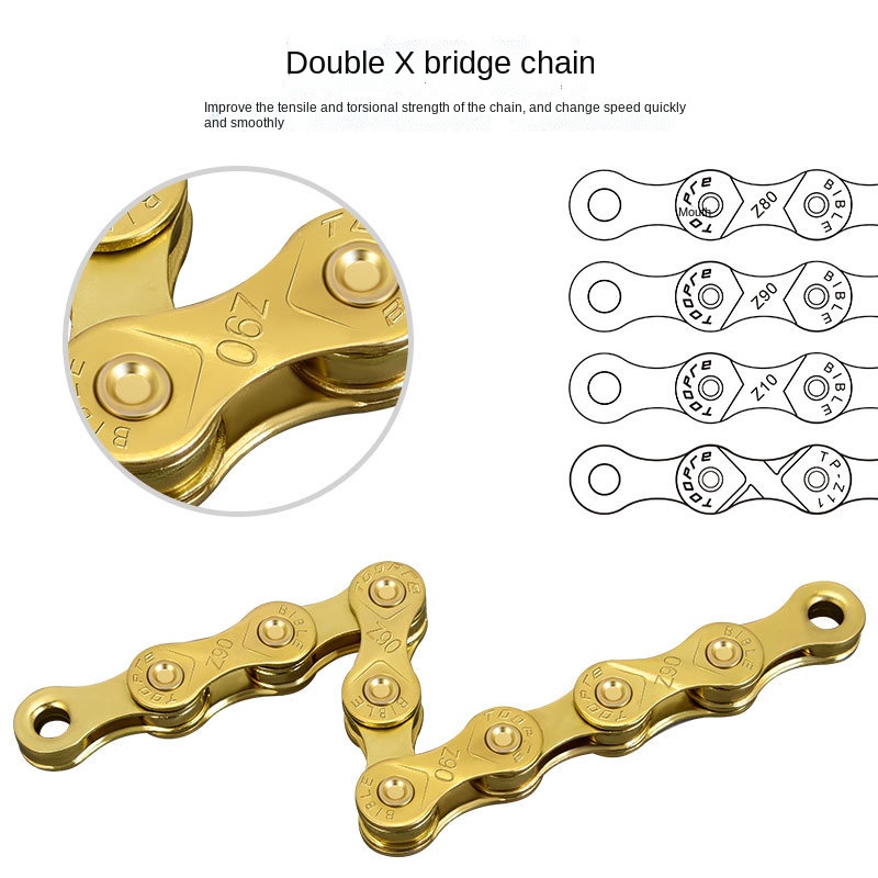 Dây Xích Xe Đạp Leo Núi 8 Tốc Độ 9 10 11S Mạ Vàng Chống Rỉ Sét Chất Lượng Cao