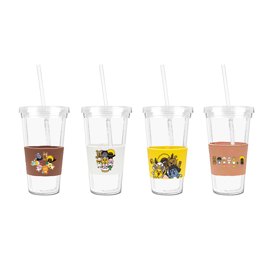 Cốc 2 lớp bé đào C2DI6 cốc giữ nhiệt ly 2 lớp pu cốc làm lạnh dễ thương