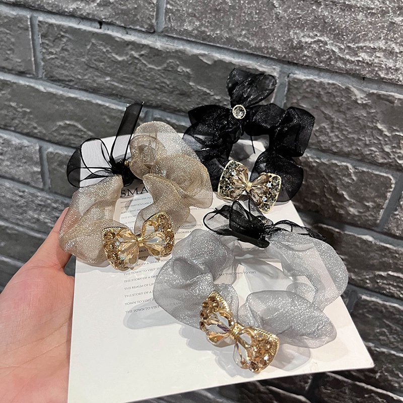 Dây Buộc Tóc Cao Su Co Giãn Đính Đá Pha Lê Sang Trọng Thời Trang 2022